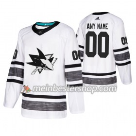 San Jose Sharks Custom 2019 All-Star Adidas Weiß Trikot Authentic - Herren